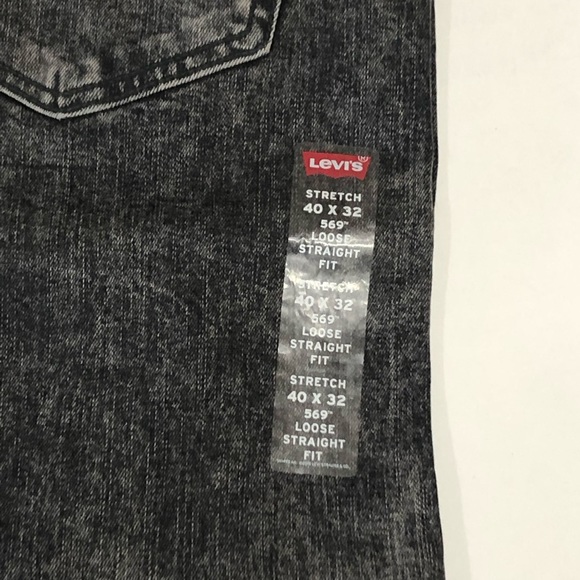 Levi’s 569 Loose Straight Fit Black & Gray Jeans - Picture 4 of 8